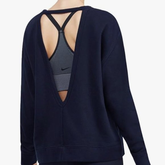 Nike Women's Dri-Fit Open Back Sweatshirt - Picture 1 of 5